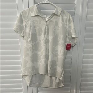 SPANX Mint Green & Cream Womens Athletic Shirt